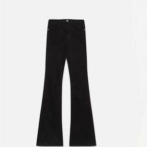 Frame le high flared jeans in black